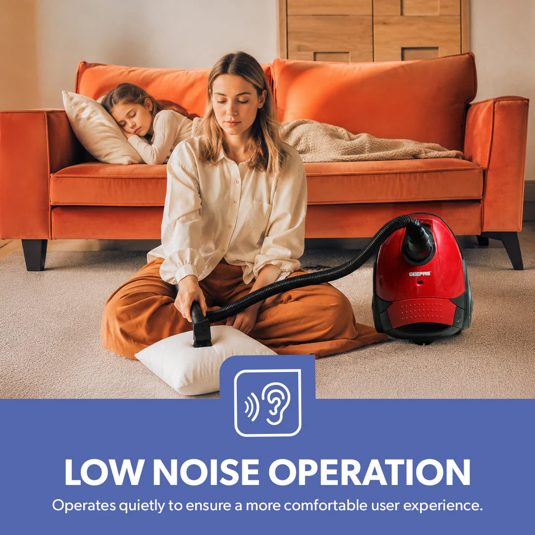 Geepas Vacuum Cleaner – 2200W, 1.5L, Low Noise, Dust Indicator, Compact