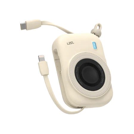 LZEL NanoFlex Nova – 10,000mAh Magnetic Power Bank with USB-C PD & Built-in Cable