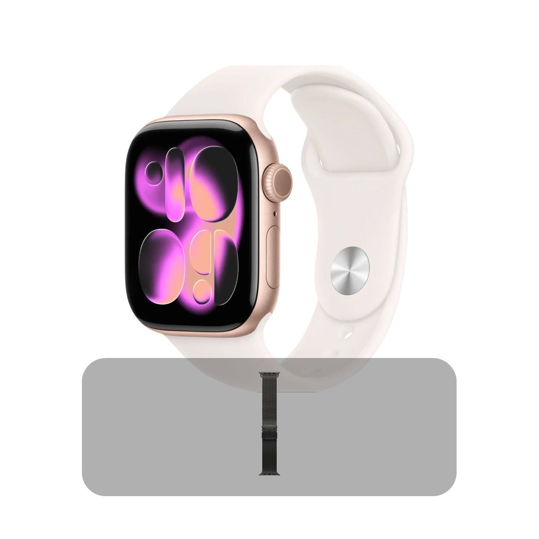 Apple Watch Series 11 - GPS - 42mm - Rose Gold Aluminium Case with Light Blush Sport Band - S/M + Bundle Offer