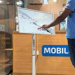 LZEL Smart 32" Android Touch Mobile Monitor with Built-in Stand