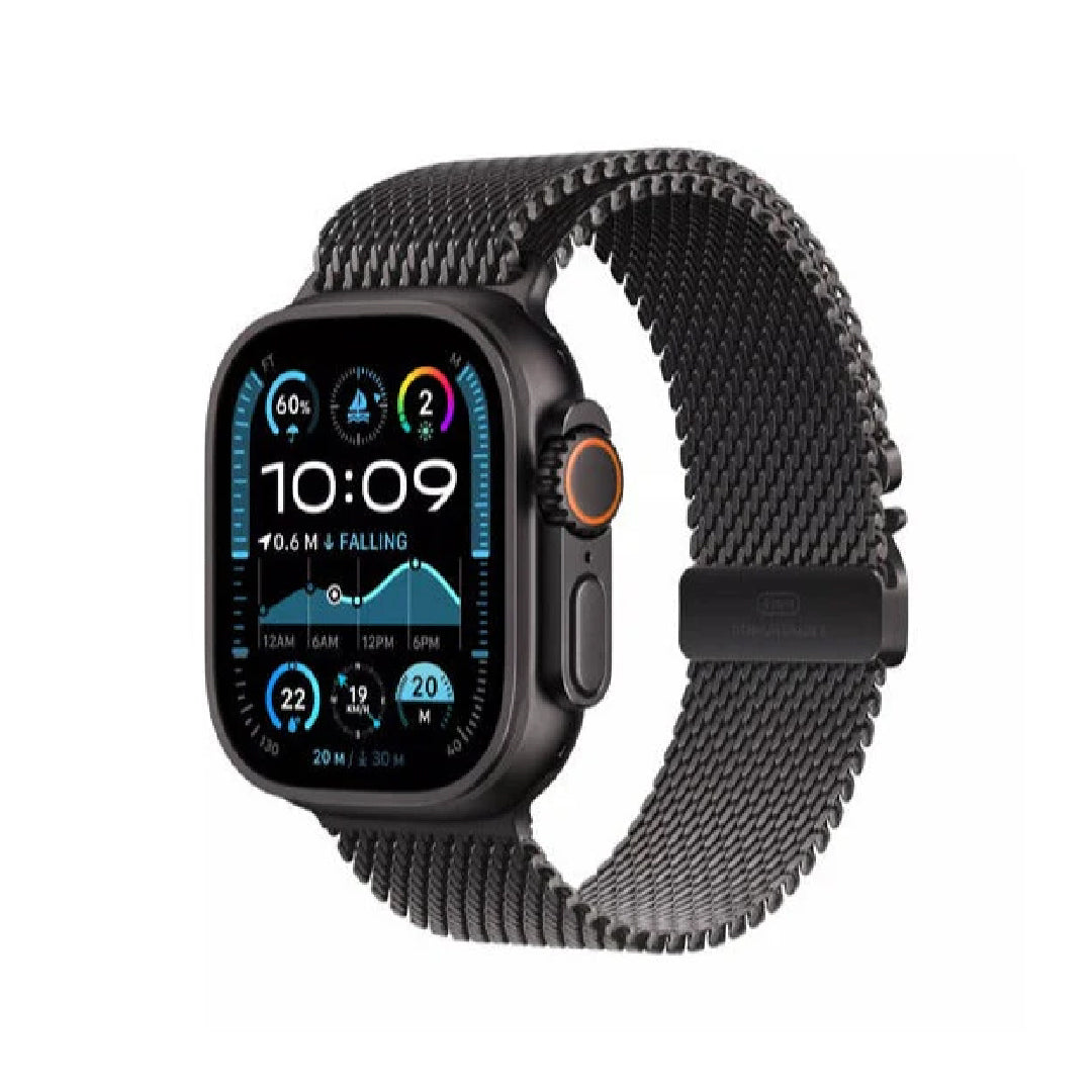 Apple Watch Ultra 2 (2024) - 49mm - GPS + Cellular - Black Titanium Case - Milanese Loop - M | Black