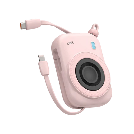 LZEL NanoFlex Nova – 10,000mAh Magnetic Power Bank with USB-C PD & Built-in Cable