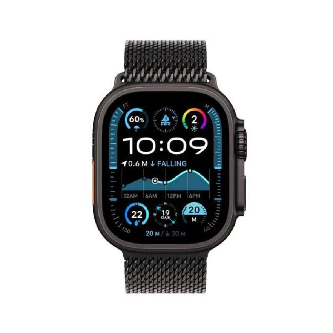 Apple Watch Ultra 2 (2024) - 49mm - GPS + Cellular - Black Titanium Case - Milanese Loop - M | Black