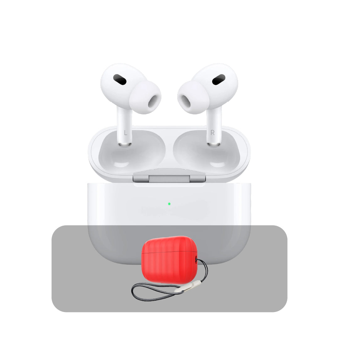 سماعات Apple AirPods Pro الجيل الثاني مع علبة شحن MagSafe USB-C + عرض الباندل | أبيض