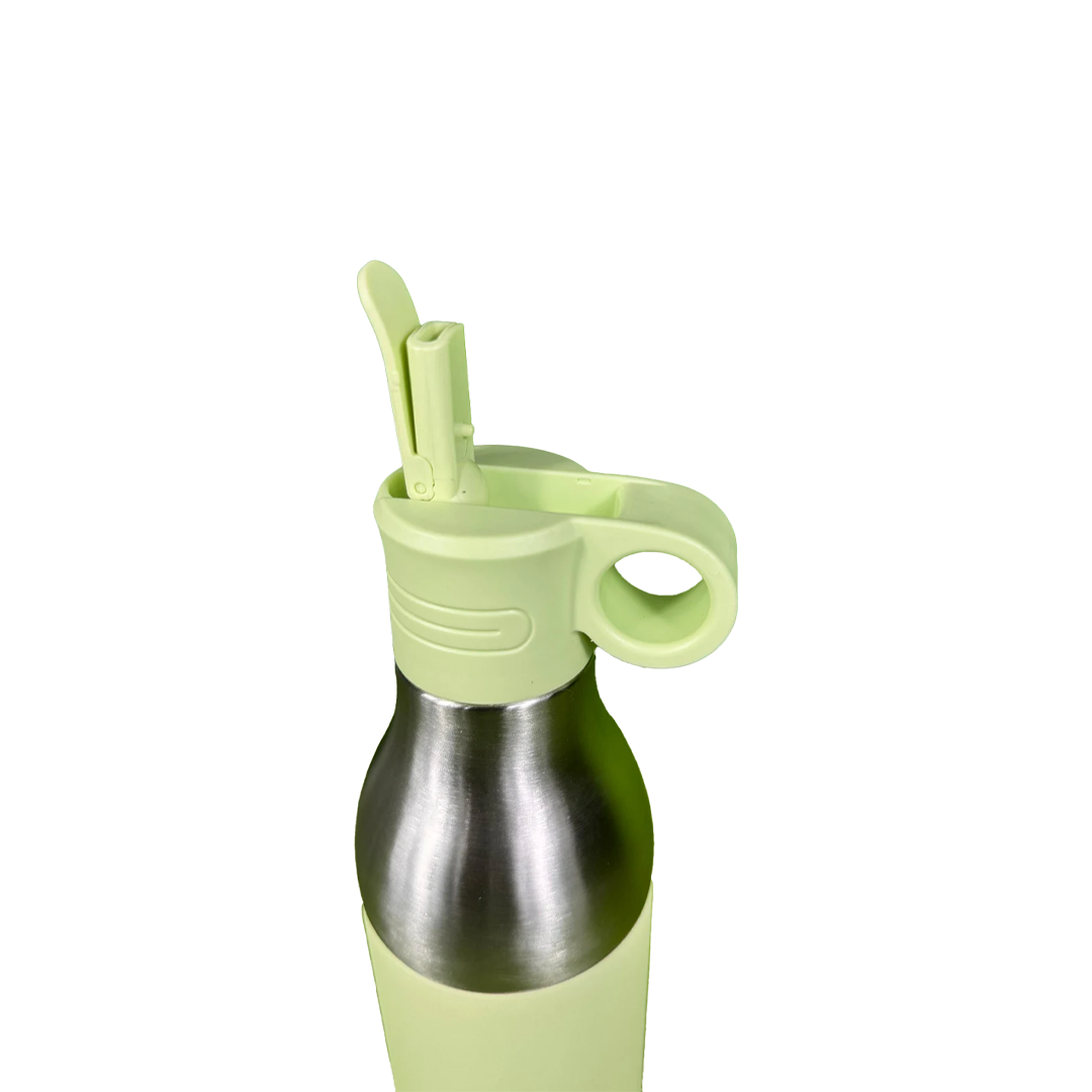 LZEL Natura Elva Vacuum Bottle Dual 400 mL + 400 mL | Green Aluminum