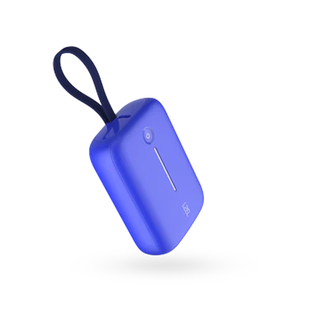 LZEL PrimeBrio Neo 10K Mini Power Bank 22.5W – 10000mAh, Detachable Type-C Cable | Blue