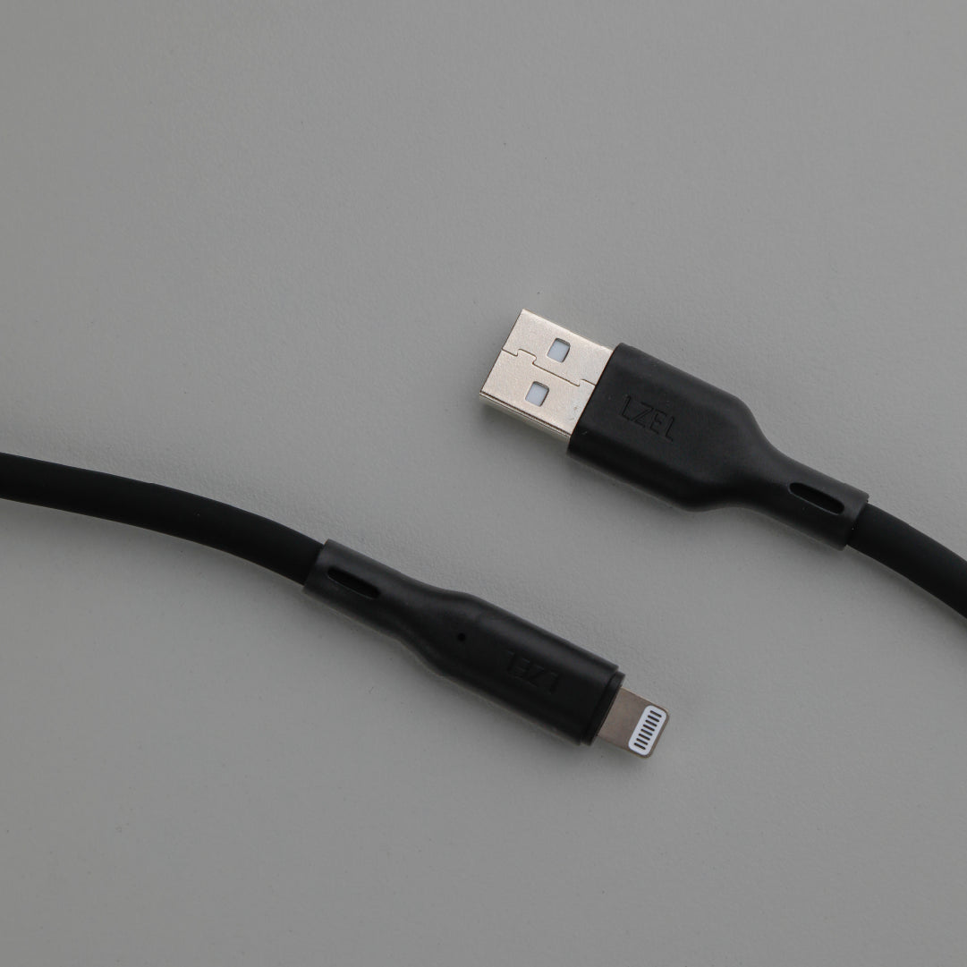 LZEL Celeris Silox CXL Soft Silicone USB-A to Lightning Cable, 480Mbps, 15W Max, 2m