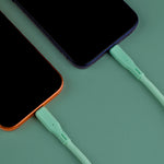 كيبل من Lzel معتمد USB-C إلى Lightning ، نقل بيانات بسرعة 480Mbps، طاقة 20V 3A، PD بقوة 60W، غلاف سيليكون سائل ناعم، هيكل TPE، طول 2 متر 