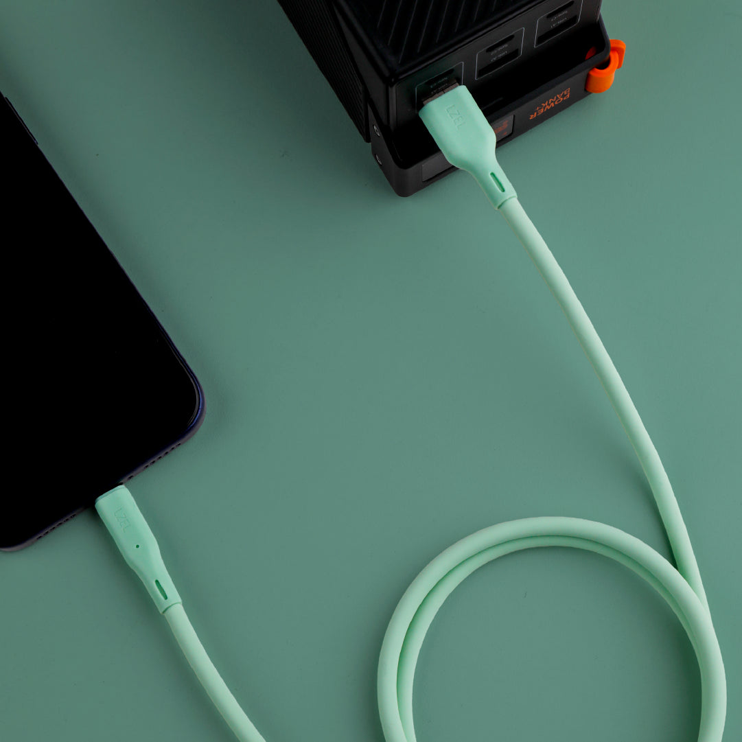LZEL Celeris Silox CXL Soft Silicone USB-A to Lightning Cable, 480Mbps, 15W Max, 2m