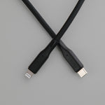 كيبل من Lzel معتمد USB-C إلى Lightning ، نقل بيانات بسرعة 480Mbps، طاقة 20V 3A، PD بقوة 60W، غلاف سيليكون سائل ناعم، هيكل TPE، طول 2 متر 