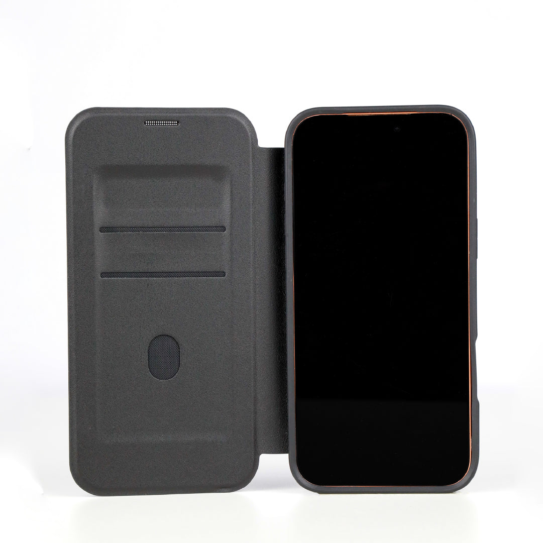 كفر حماية بمحفظة MagFlip من LZEL لجهاز iPhone 17 Pro Max | أسود