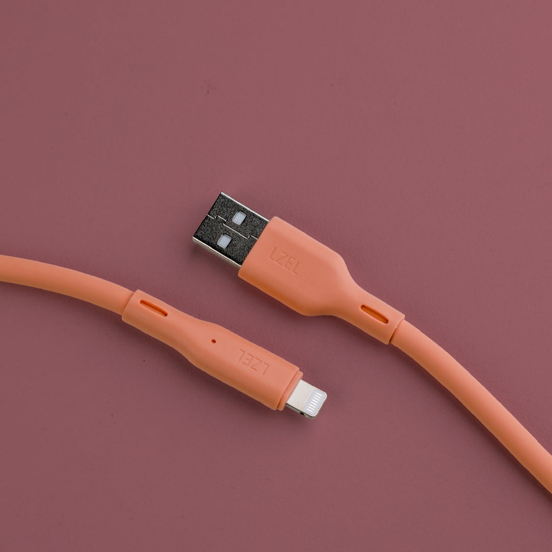 LZEL Celeris Silox CXL Soft Silicone USB-A to Lightning Cable, 480Mbps, 15W Max, 2m