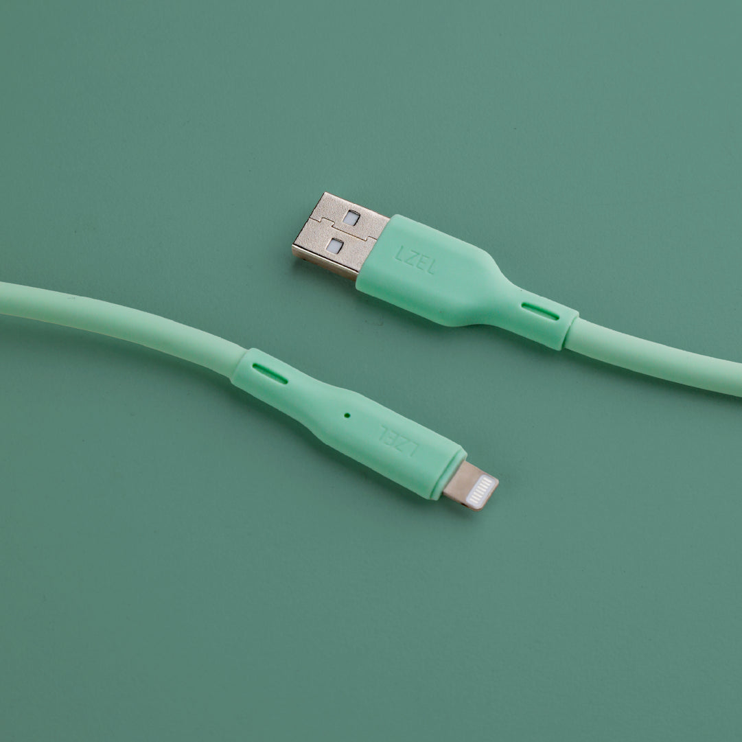 LZEL Celeris Silox CXL Soft Silicone USB-A to Lightning Cable, 480Mbps, 15W Max, 2m