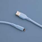 LZEL Celeris Silox CXL Soft Silicone USB-A to Lightning Cable, 480Mbps, 15W Max, 2m