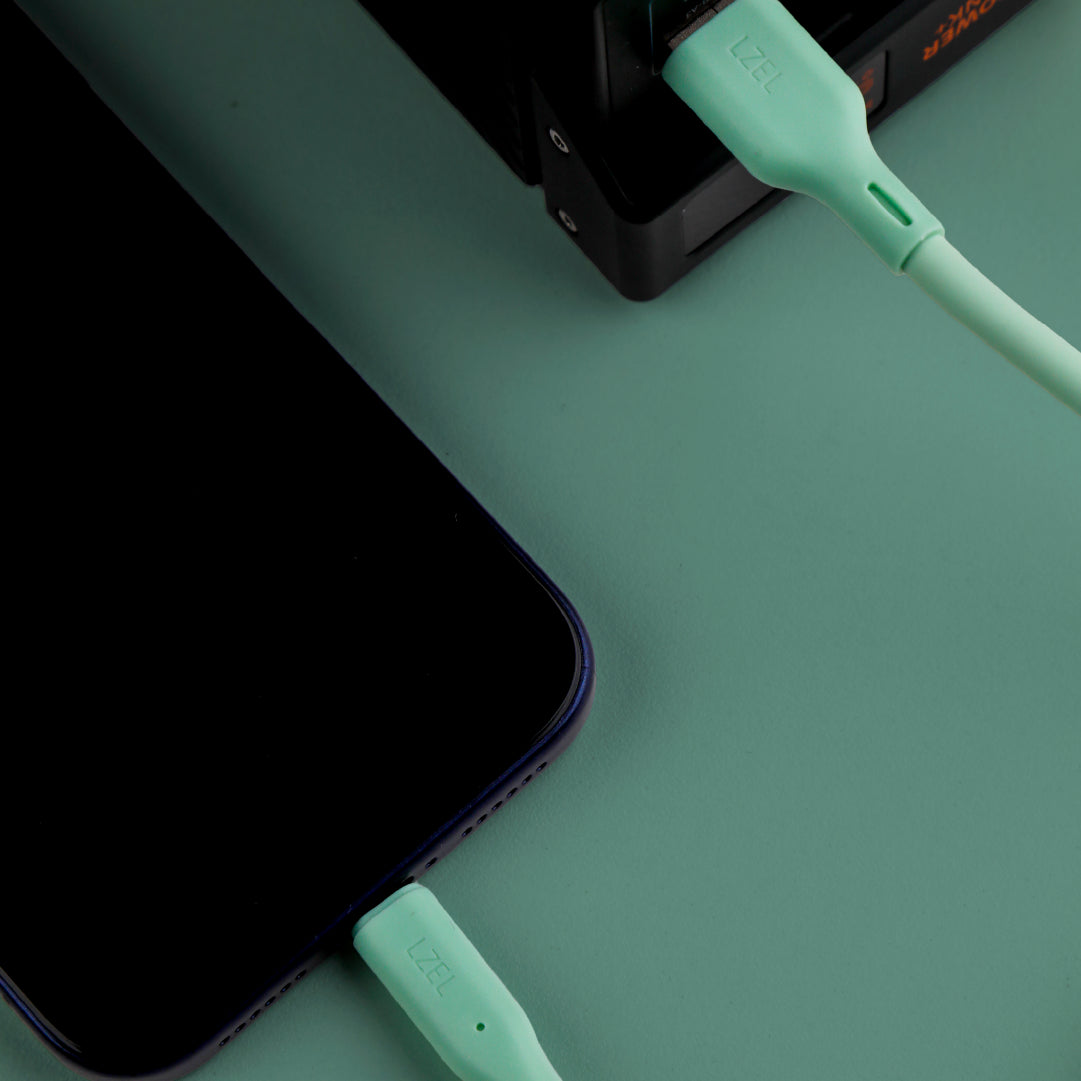 LZEL Celeris Silox CXL Soft Silicone USB-A to Lightning Cable, 480Mbps, 15W Max, 2m