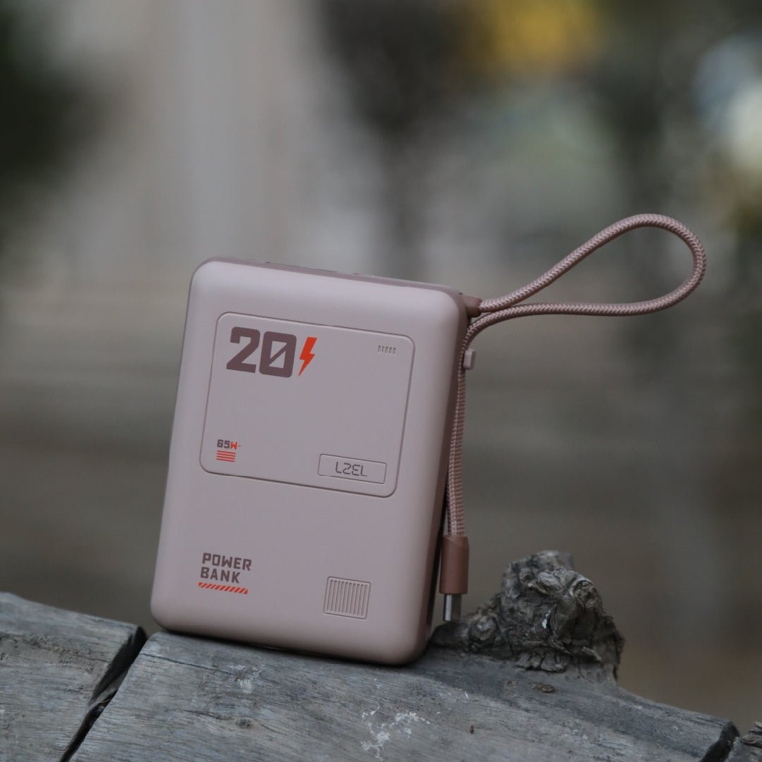 باور بانك Lzel Zenoflex Surge20 المحمول بسعة 20000 مللي أمبير | 65 واط أقصى شحن PD | مدخلين USB-C