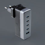 LZEL VoltixWorld 75W GaN Multi Port Travel Adapter | Black