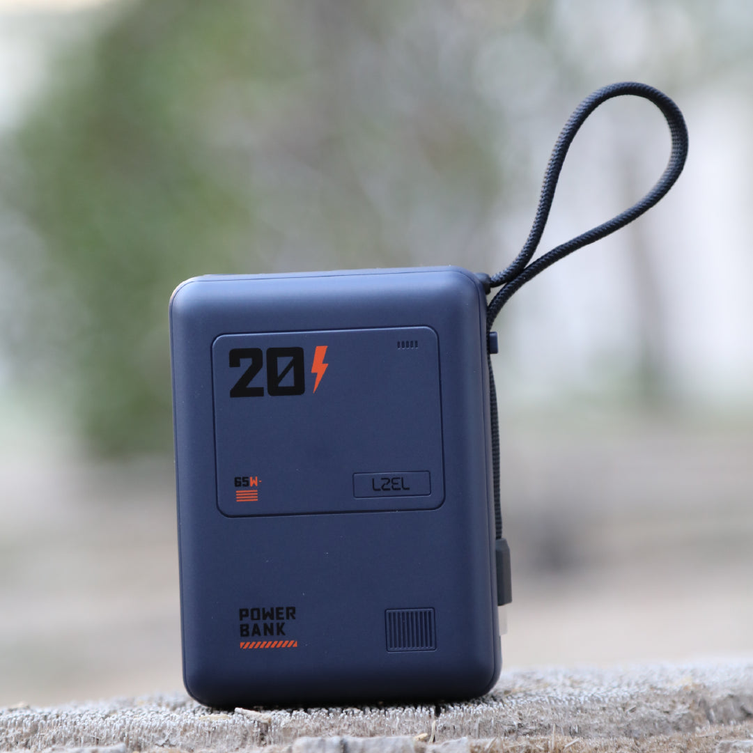 باور بانك Lzel Zenoflex Surge20 المحمول بسعة 20000 مللي أمبير | 65 واط أقصى شحن PD | مدخلين USB-C