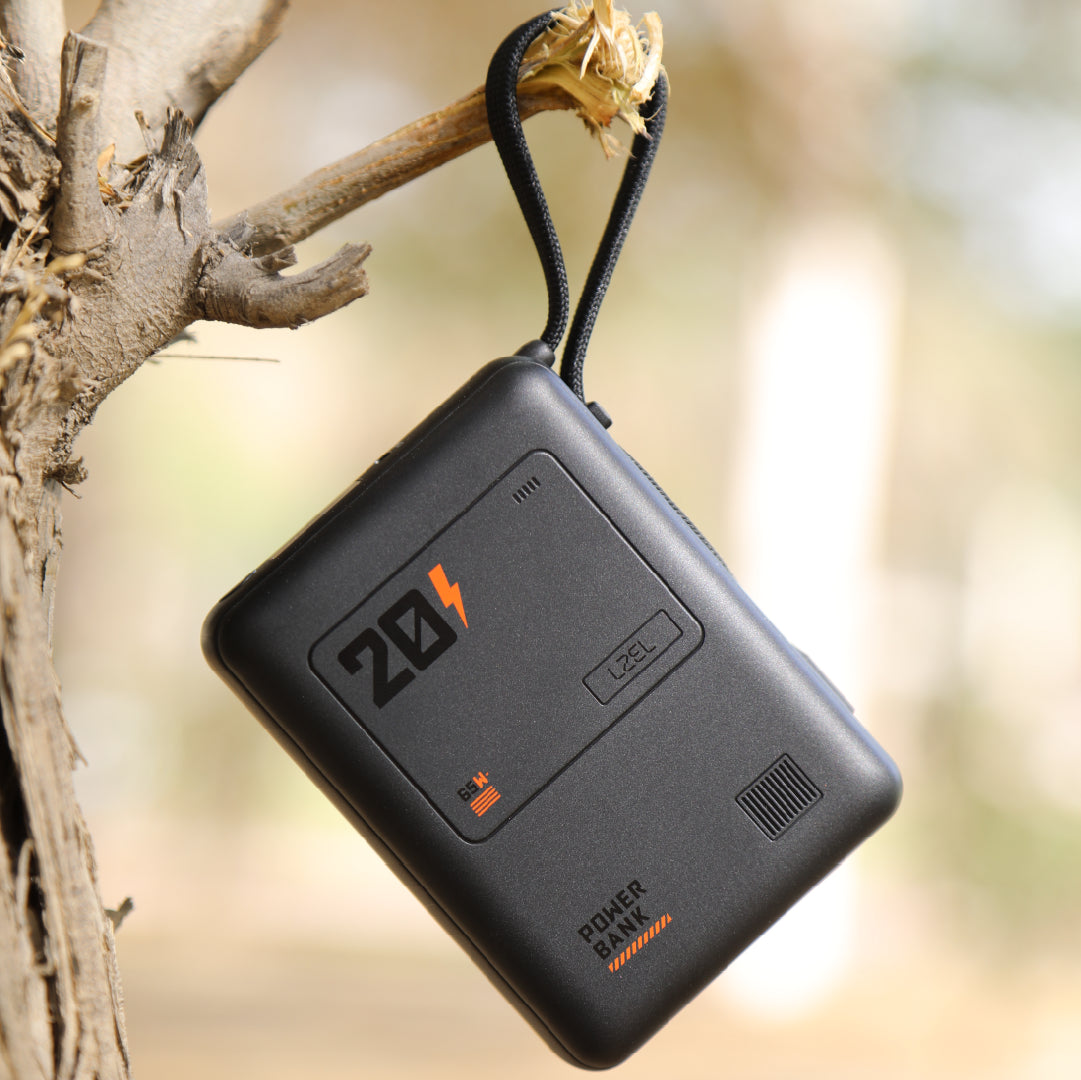 باور بانك Lzel Zenoflex Surge20 المحمول بسعة 20000 مللي أمبير | 65 واط أقصى شحن PD | مدخلين USB-C