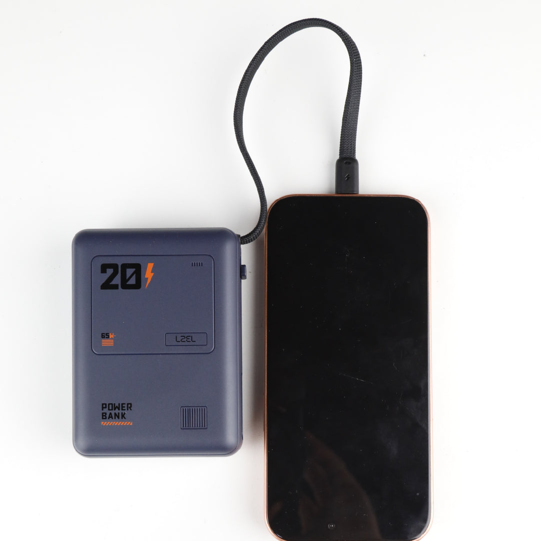باور بانك Lzel Zenoflex Surge20 المحمول بسعة 20000 مللي أمبير | 65 واط أقصى شحن PD | مدخلين USB-C