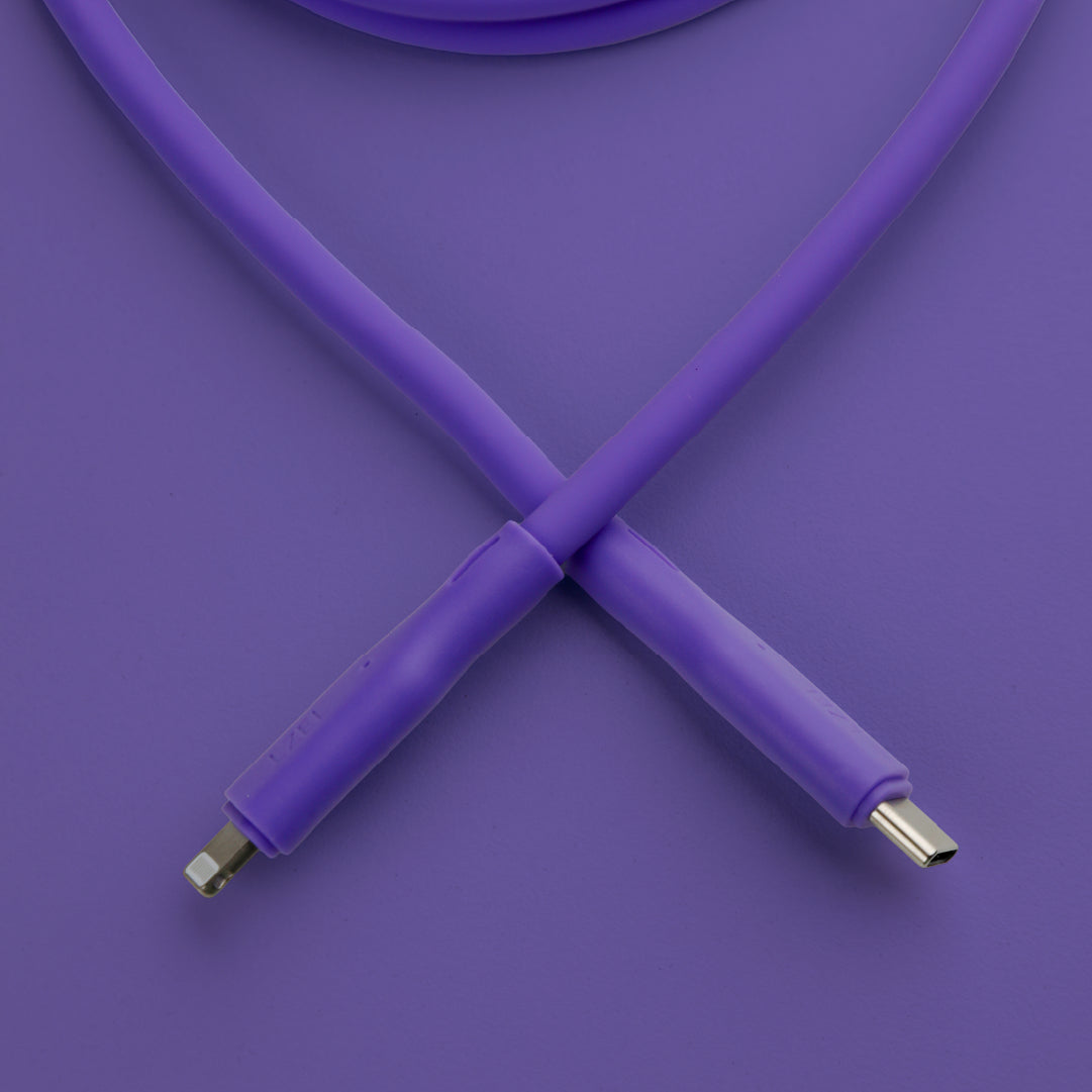 كيبل من Lzel معتمد USB-C إلى Lightning ، نقل بيانات بسرعة 480Mbps، طاقة 20V 3A، PD بقوة 60W، غلاف سيليكون سائل ناعم، هيكل TPE، طول 2 متر 