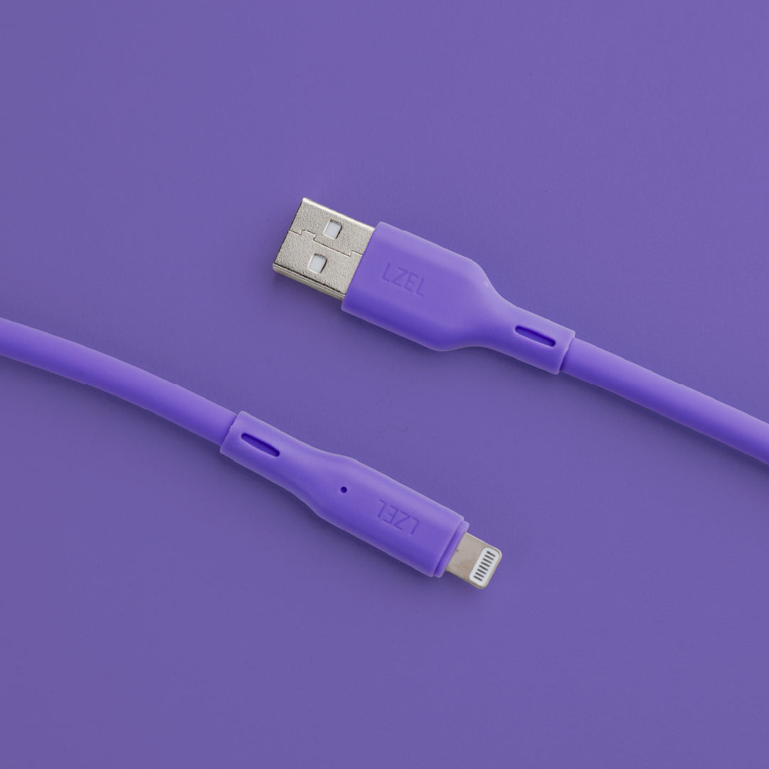 LZEL Celeris Silox CXL Soft Silicone USB-A to Lightning Cable, 480Mbps, 15W Max, 2m