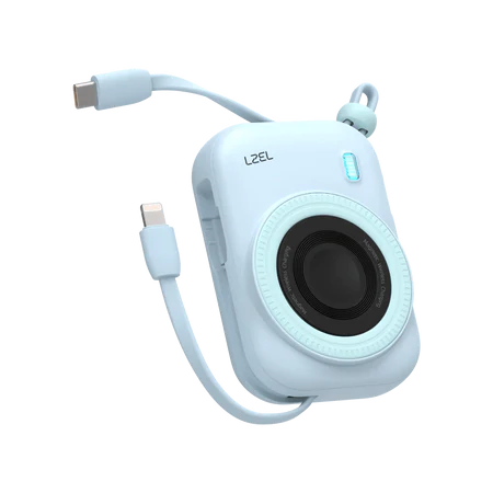 LZEL NanoFlex Nova – 10,000mAh Magnetic Power Bank with USB-C PD & Built-in Cable