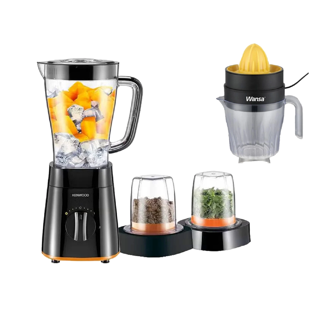 Eid Bundle - Kenwood 500W Blender & Smoothie Maker (1.5L, 2L Bowl) + Wansa Citrus Press 30W (1.4L)