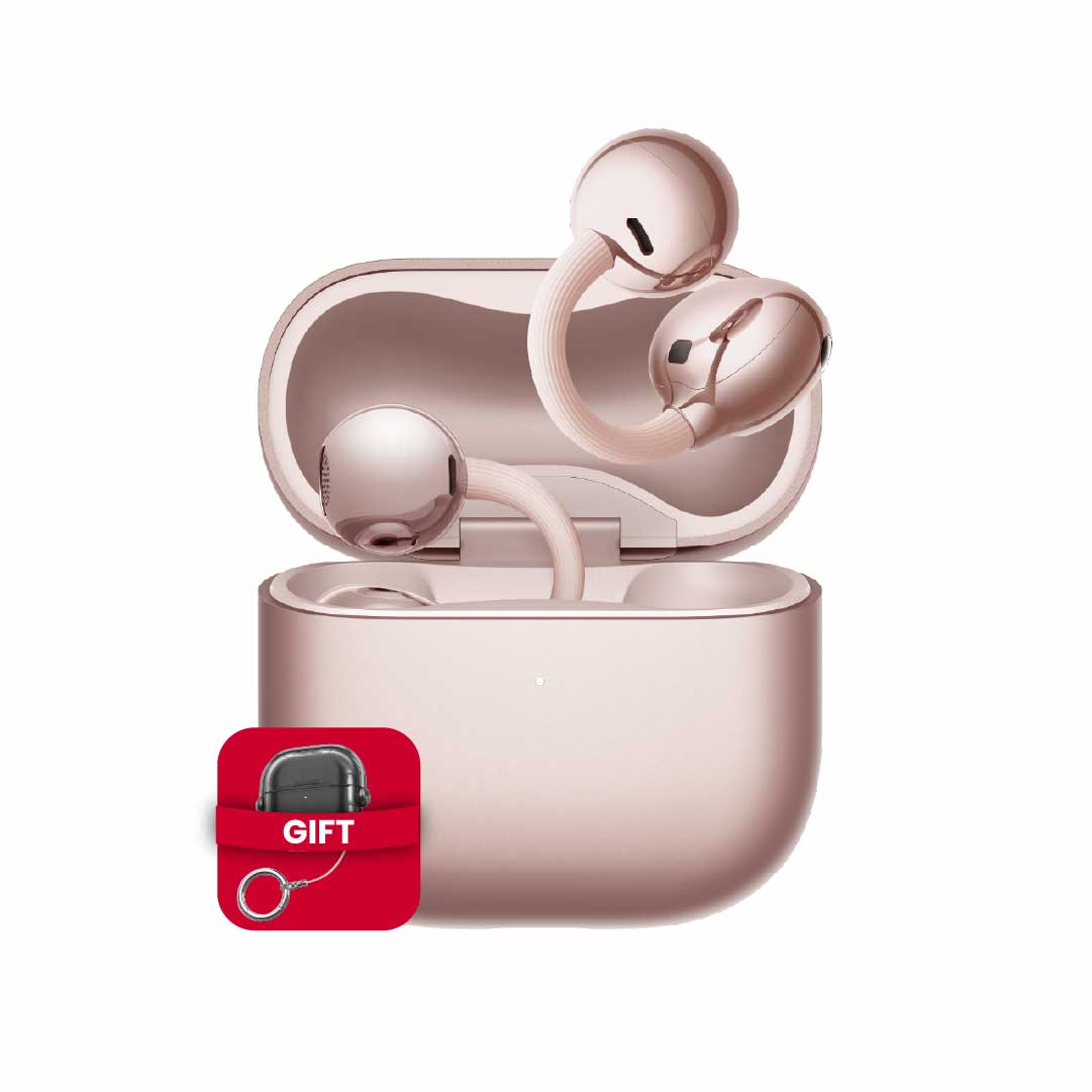 سماعة Huawei FreeClip 2 اللاسلكية + كڤر هدية | ذهبي وردي