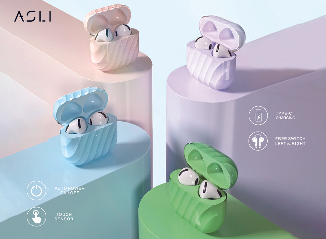 سماعة لاسلكية Sound Buds Neon من أسلي جلوبال | وردي رملي