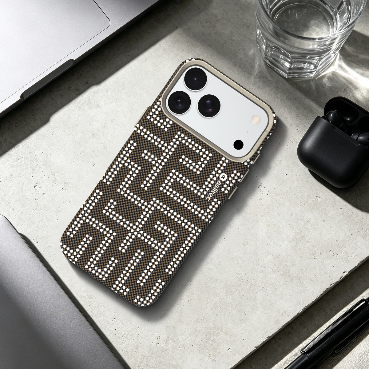 aslitec MAZEMAG MagSafe Case with Metal Accents & Maze Pattern for iPhone 18 Pro