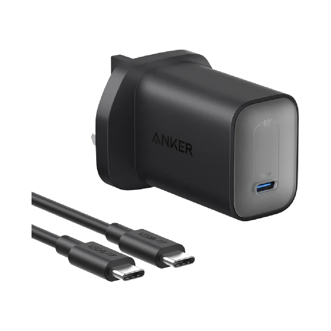 Anker Nano Charger 100W with 1.8m,6ft USB-C Cable | Black