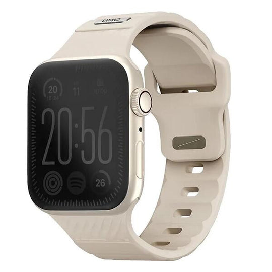 UNIQ Stride FKM Rubber Apple Watch Strap – 41/40/38mm | Pale Khaki