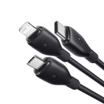 Baseus Ultra-Fast One-for-Three Fast Charging Cable USB-A to M+L+C 1.3m | Cosmic Black