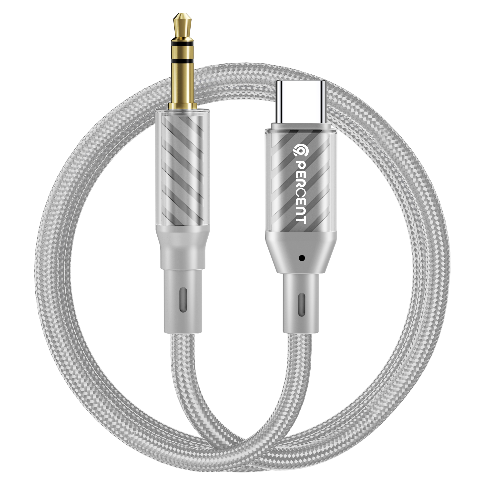 90 Percent Audio Flex 90 – Type-C to AUX Audio Braided Cable, 1M