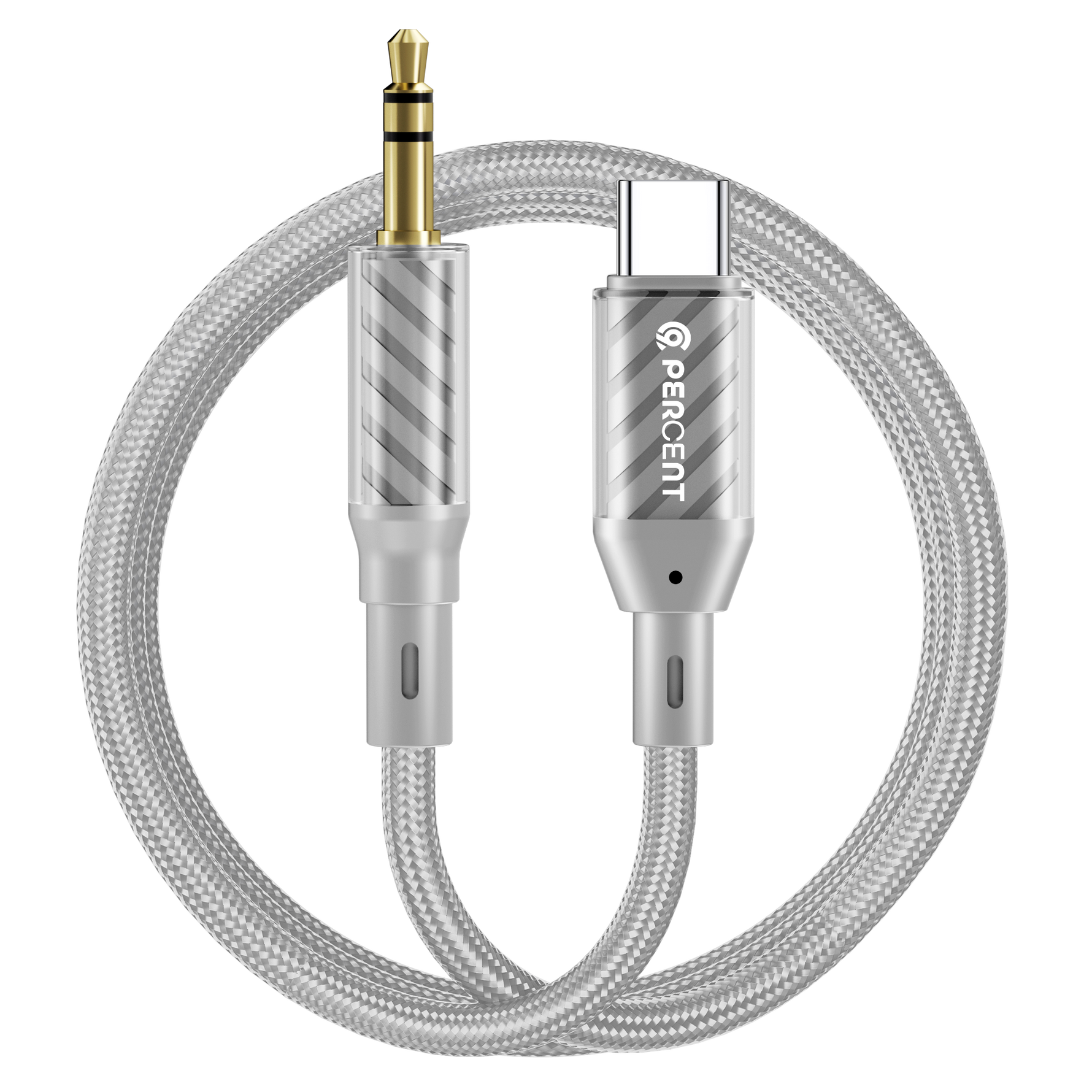 كيبل صوتي 90 بيرسنت Audio Flex 90 من Type-C إلى AUX، مضفّر بطول 1 متر