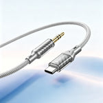 كيبل صوتي 90 بيرسنت Audio Flex 90 من Type-C إلى AUX، مضفّر بطول 1 متر