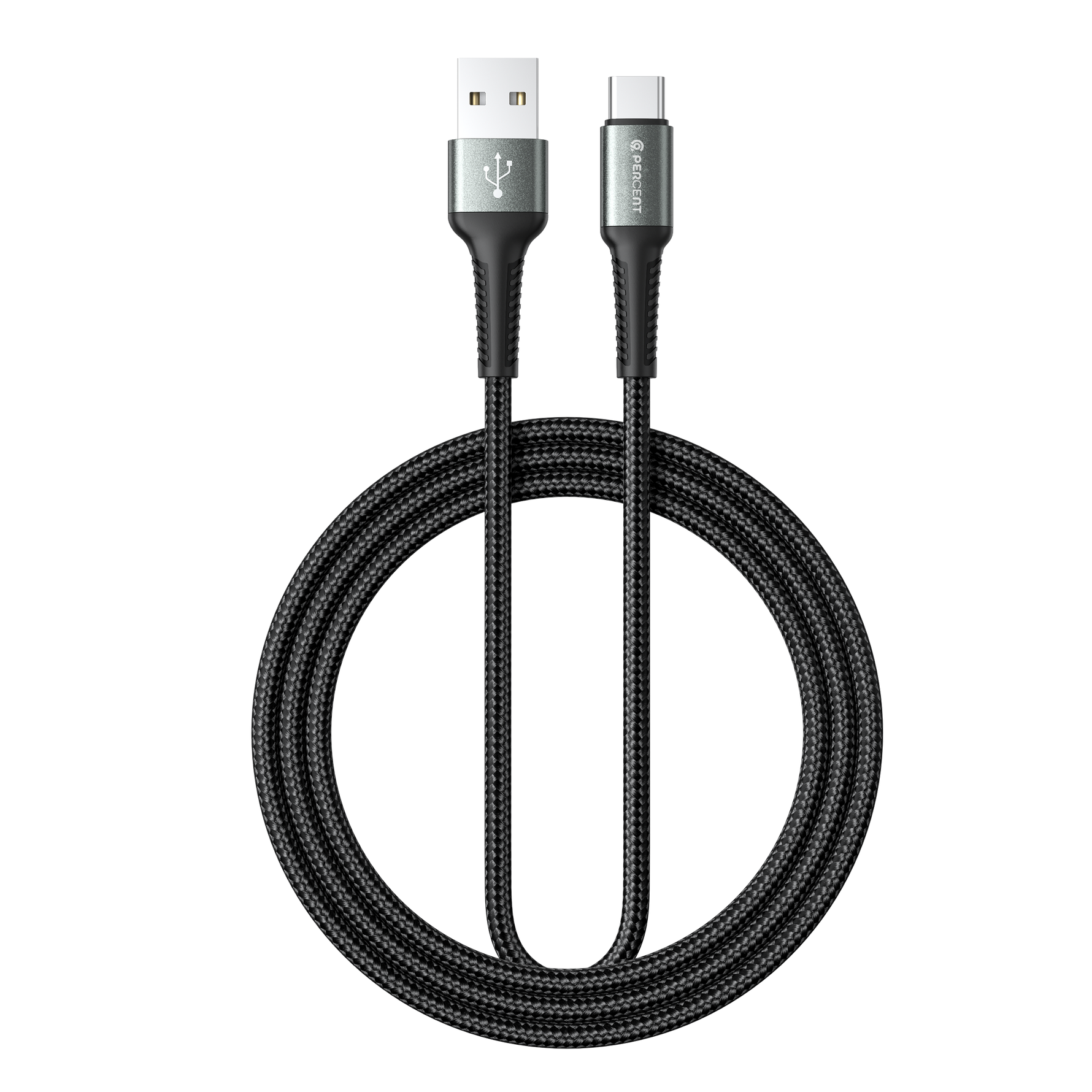 كيبل من 90 بيرسنت Voltix90 Core مضفّر من USB-A إلى USB-C بطول 2 متر