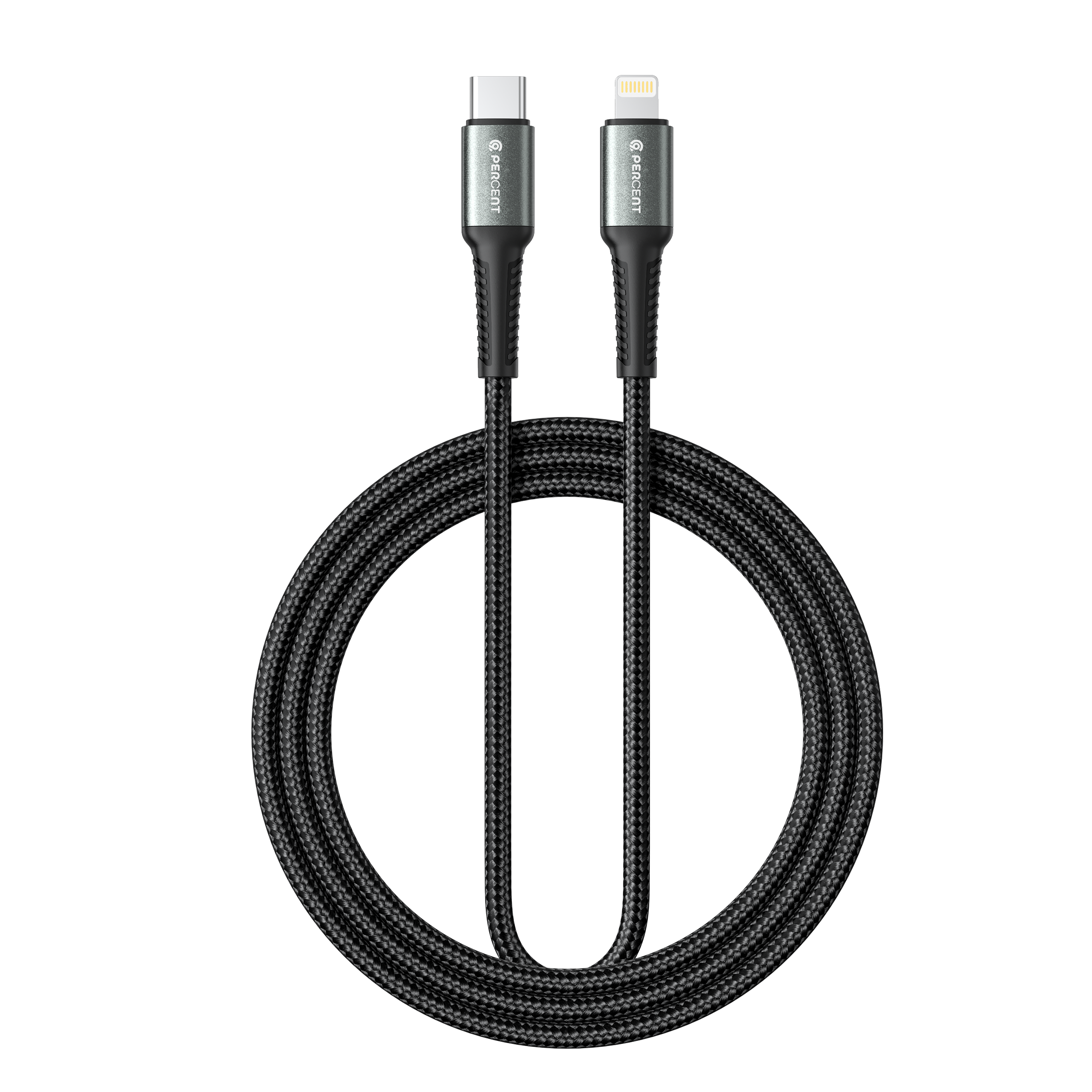 90 Percent Voltix90 Core – USB-C to Lightning Braided Cable, 2M