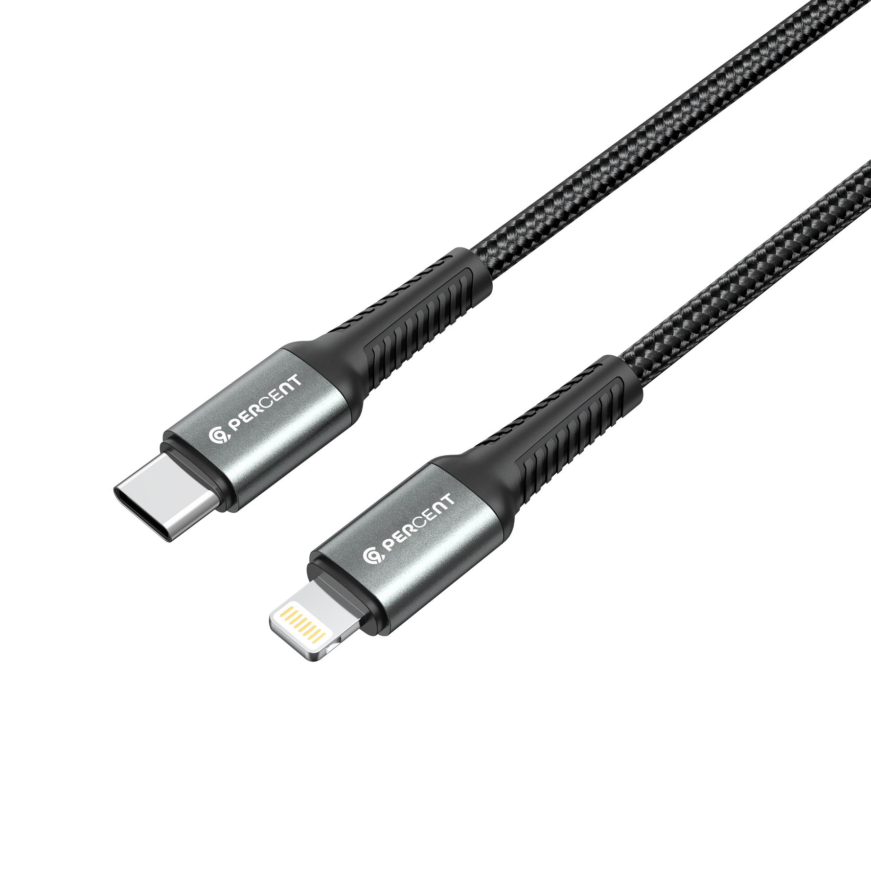 كيبل من 90 بيرسنت Voltix90 Core مضفّر من USB-C إلى Lightning بطول 2 متر