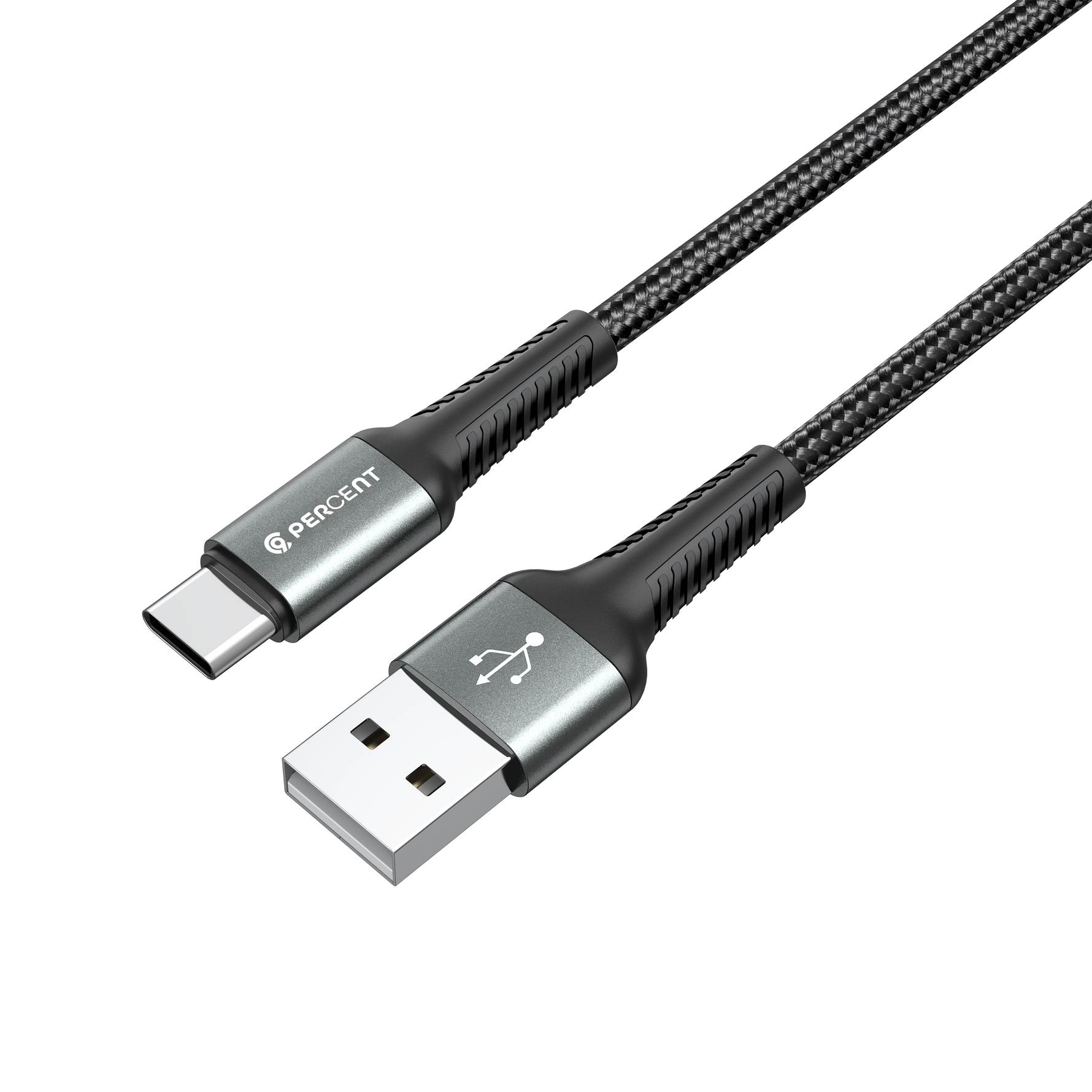كيبل من 90 بيرسنت Voltix90 Core مضفّر من USB-A إلى USB-C بطول 2 متر