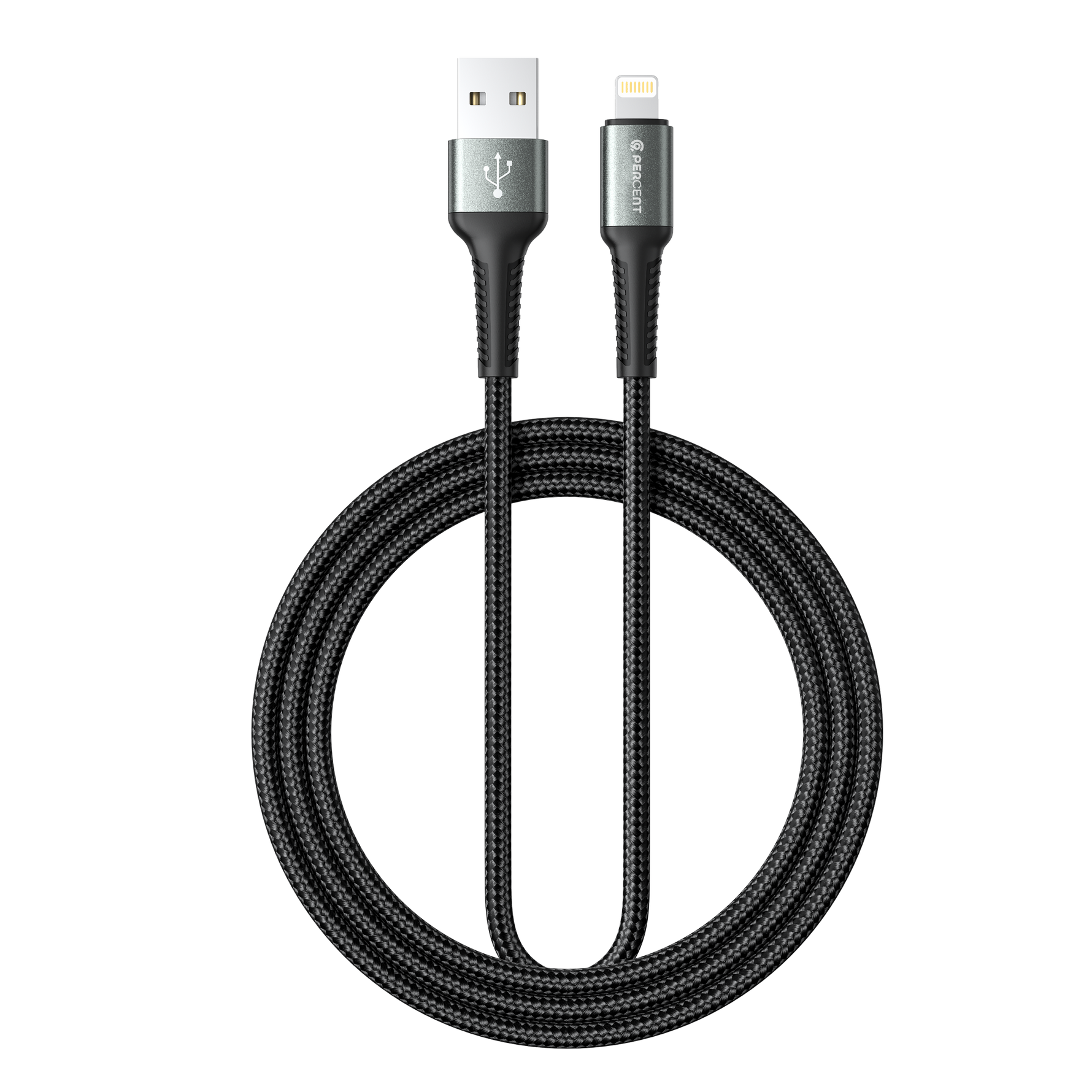 كيبل من 90 بيرسنت Voltix90 Core مضفّر من USB-A إلى Lightning بطول 2 متر