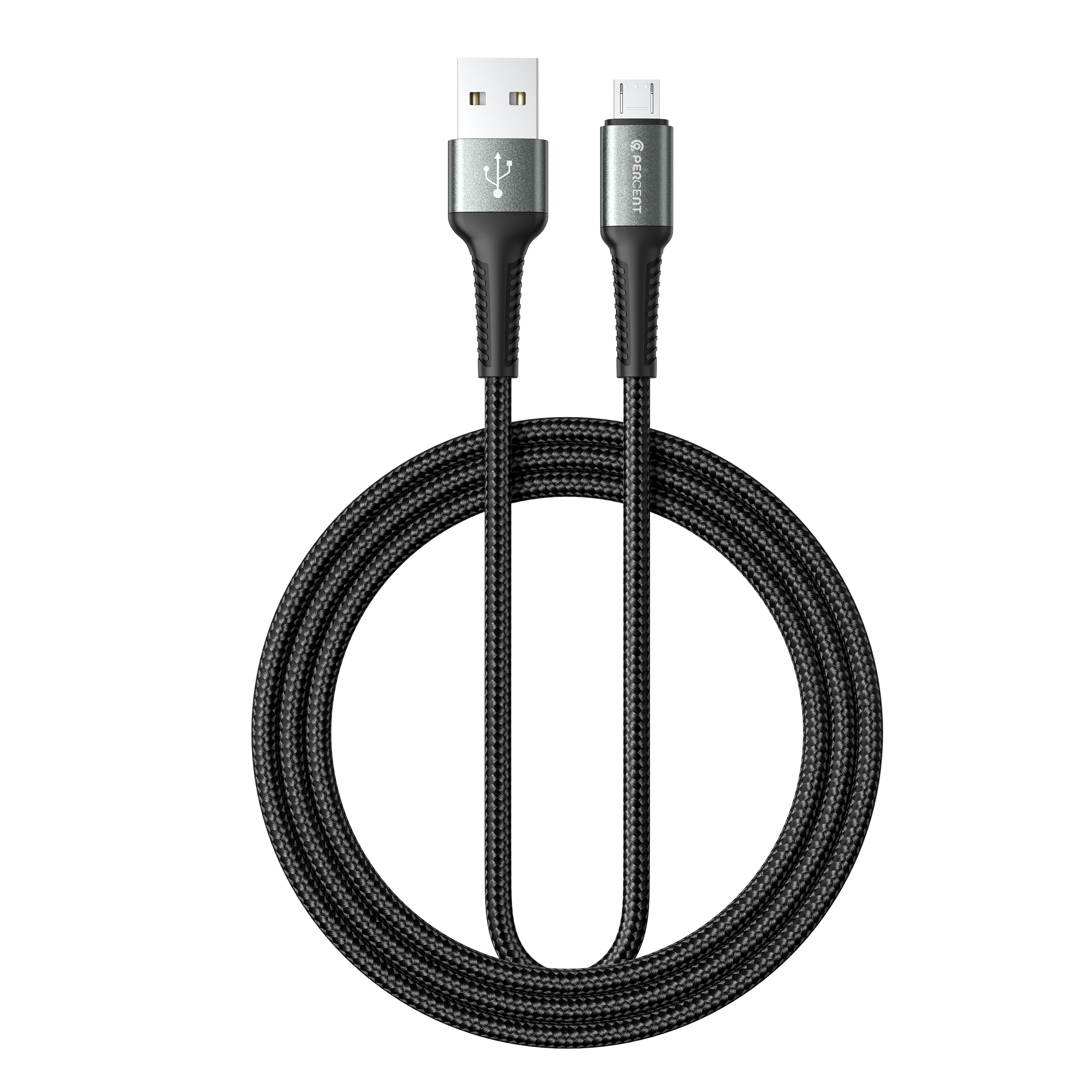 90 Percent Voltix90 Core – USB-A to Micro USB Braided Cable, 2M