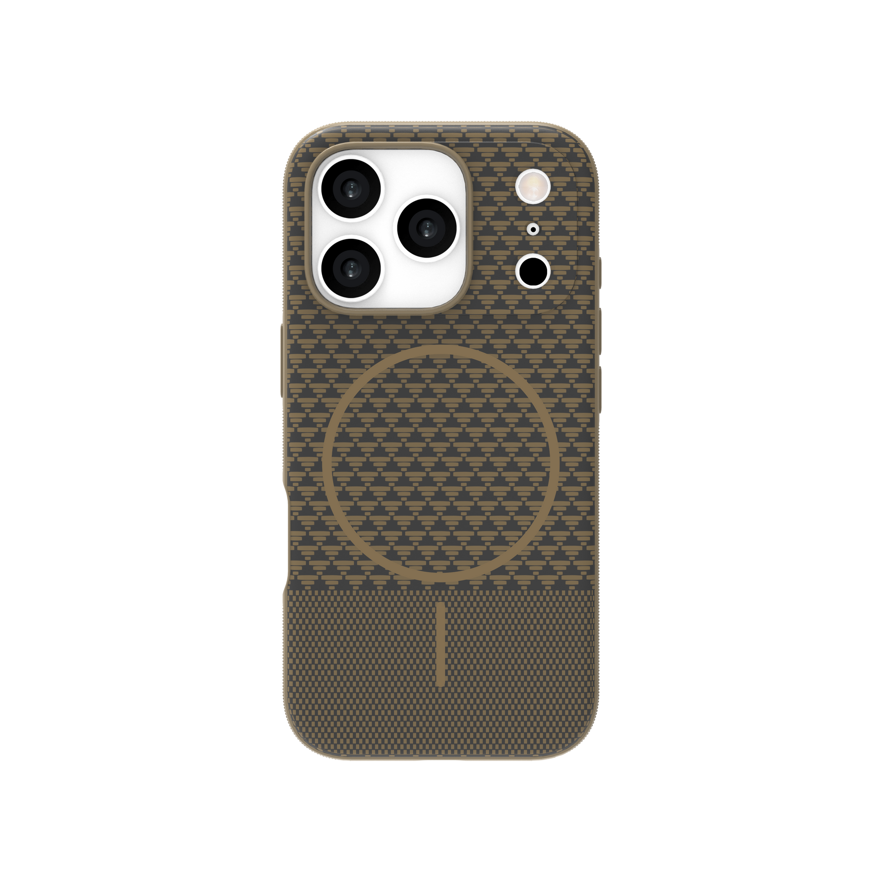 LZEL Magcarbon Splice Case for iPhone 17 Pro  | Brown Carbon