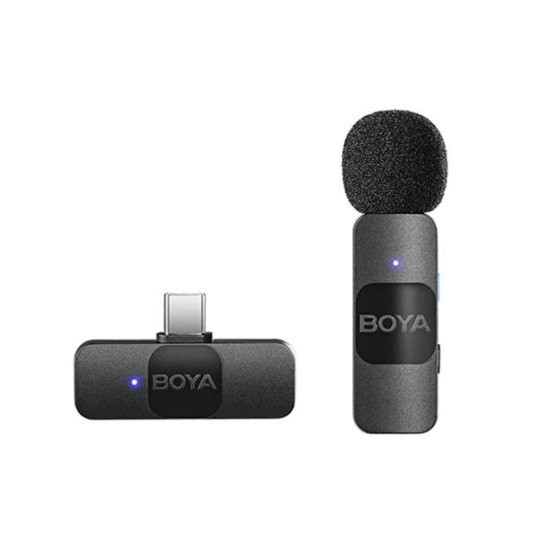 نظام ميكروفون لاسلكي Boya Ultra Compact 2.4 جيجا هرتز متوافق مع أجهزة Typec-c (BY-V10)