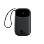 Baseus EnerFill FC31 Qpow3 Digital Display Power Bank with 2 Built-in USB-C Cables 20000mAh 45W | Cosmic Black
