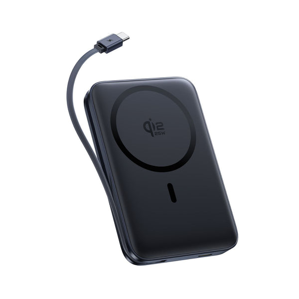 Baseus PicoGo AM61 Qi2.2 Magnetic Power Bank with Built-in Cable 10000mAh 45W | Cosmic Black