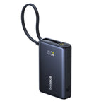 باور بانك Baseus PicoGo بشاشة رقمية مع كابل USB-C مدمج بسعة 10000mAh وقدرة 45 واط | أسود 
