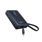 باور بانك Baseus PicoGo بشاشة رقمية مع كابل USB-C مدمج بسعة 10000mAh وقدرة 45 واط | أسود 