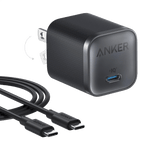 شاحن ANKER Nano بقدرة 45 واط – شحن سريع مع كابل USB-C إلى USB-C | أسود